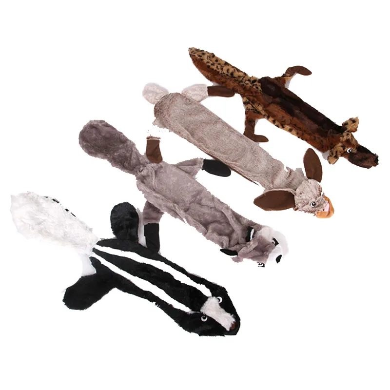 

Fox Plush Pets Squeaky Toys Animal Shape Fox Lion Rabbit Soft Small Medium Dogs Chew Internective Toy Pet Accessories