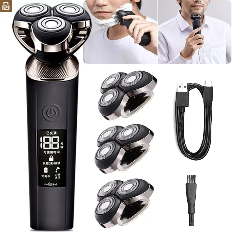 

Xiaomi Youpin Electric Shaver M3 Razor for Men Beard Trimmer Hair Clipper Can Be Washed Power Automatic Cleaning Shaving Machine
