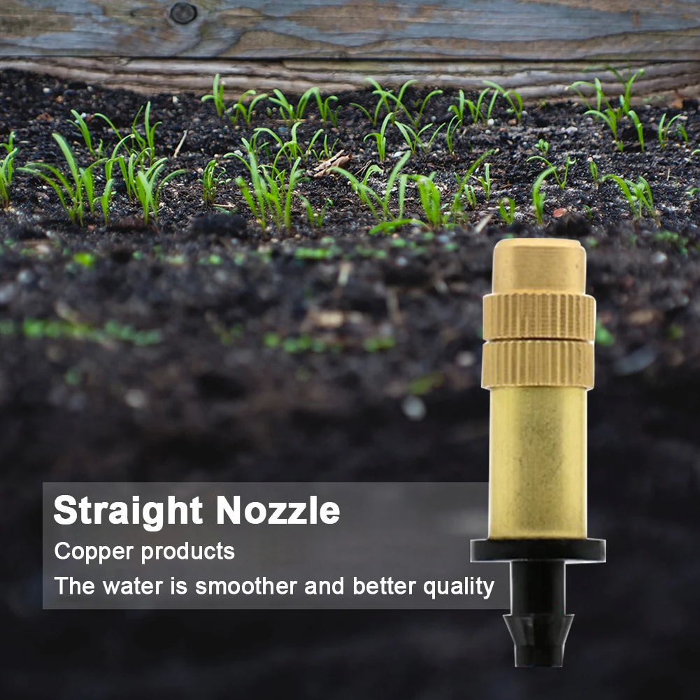 

5pcs Straight Nozzle Automatic Spraying Atomization Sprinkler Connecting 4/7 Hairpipe Micro Watering Sprinklers Irrigation Tools