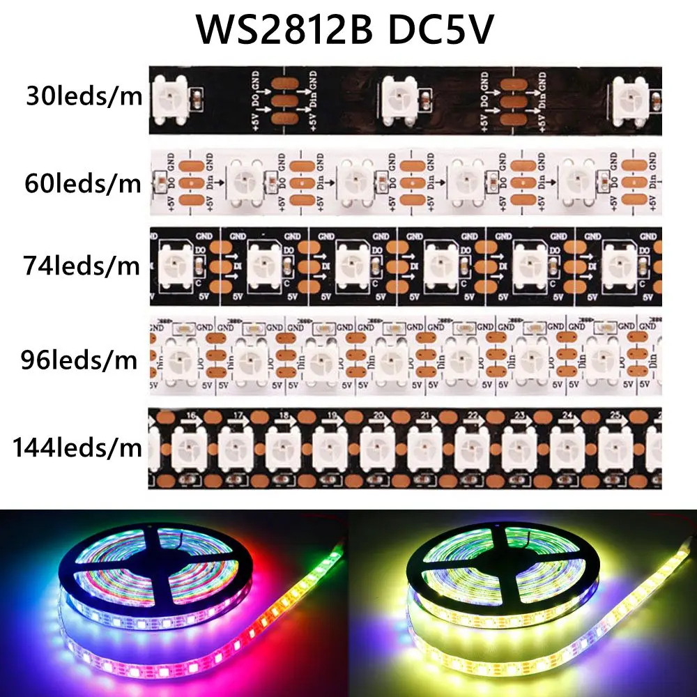 

TNALANT Светодиодная лента WS2812B RGB 5050