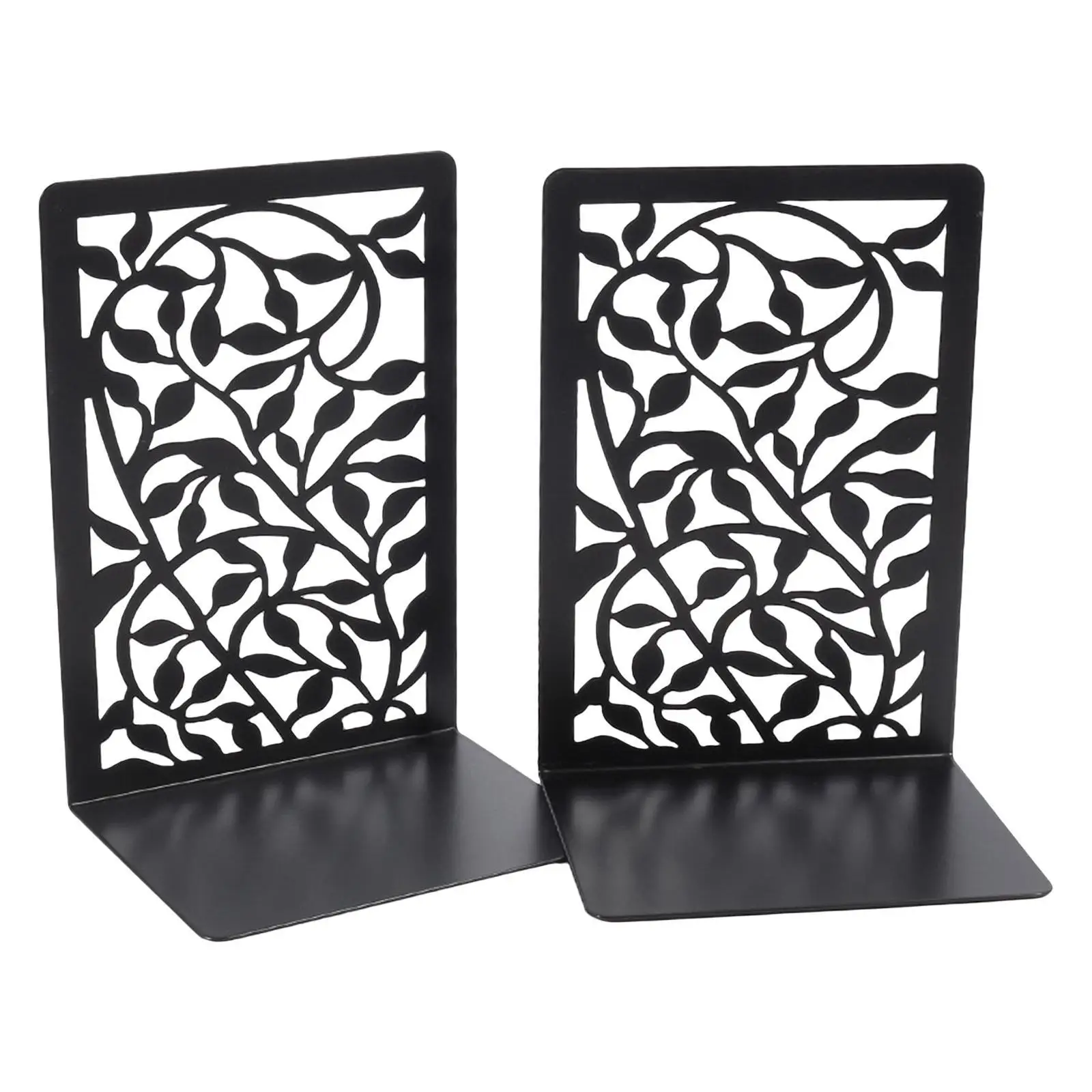 

1 Pair Book Ends Book Shelf Holder Metal Bookends for Shelves Home Desk Style A