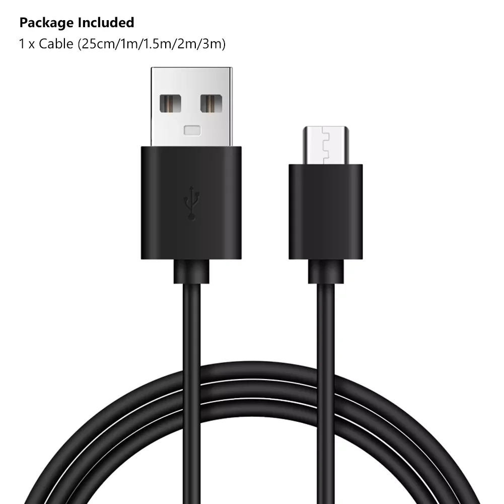 

25/100/150/200/300cm 3A Micro USB Sync Fast Charger Charging Cable Cord For Samsung Xiomi Huawei Xbox One Tablets