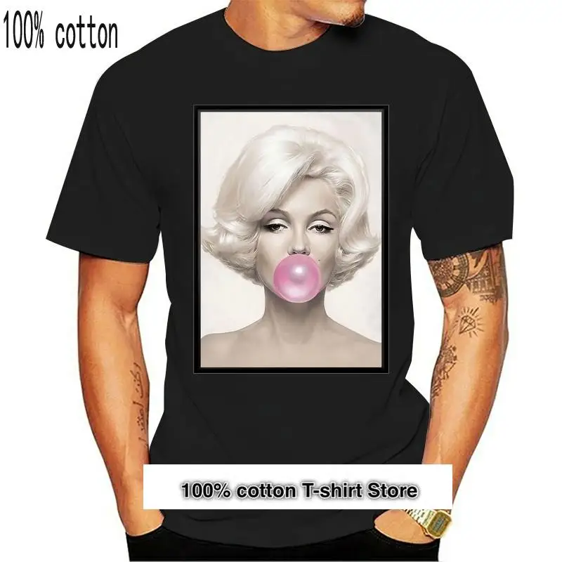 

Camiseta rosa de goma de mascar de Marilyn Monroe, Pop Art, entrega gratuita, 021586