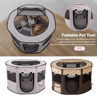 portable pet tent folding pet cage outdoor dog house octagon cage bed for cat indoor playpen puppy cats kennel pet accessories
