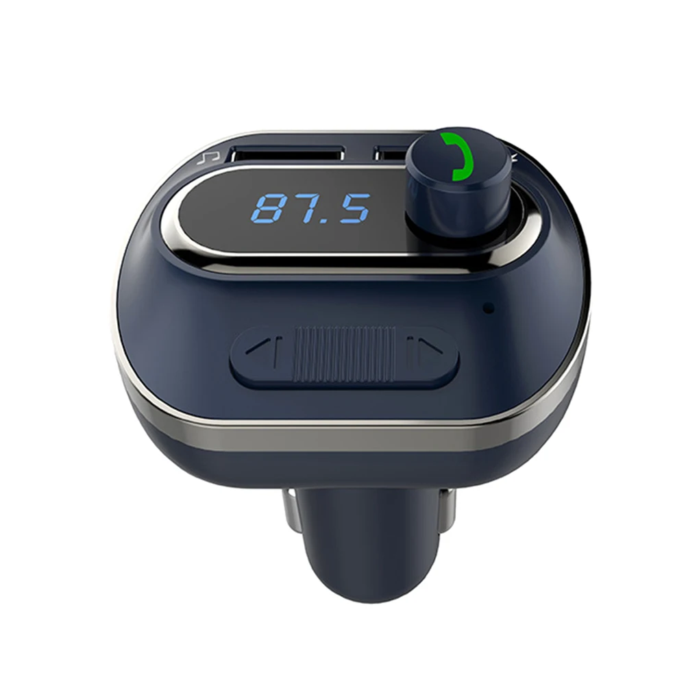 

Bluetooth 4.1 Car Quick Charger LED Display Charging Adapter Dual Port USB Adapter Hands-free Phone Call Display