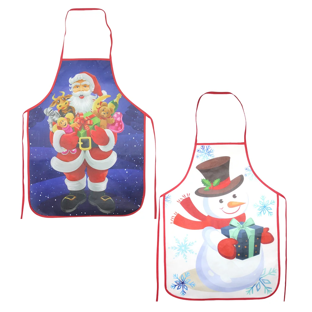 

2 Cartoon Apron Festival Apron Christmas Cooking Clothes Apron