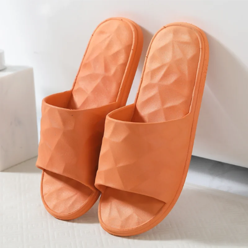 

2022 Thick Platform Bathroom Home Diamond-shaped Sandals Household Soft Bottom Mute Slippers Summer Non-slip Flip Flops