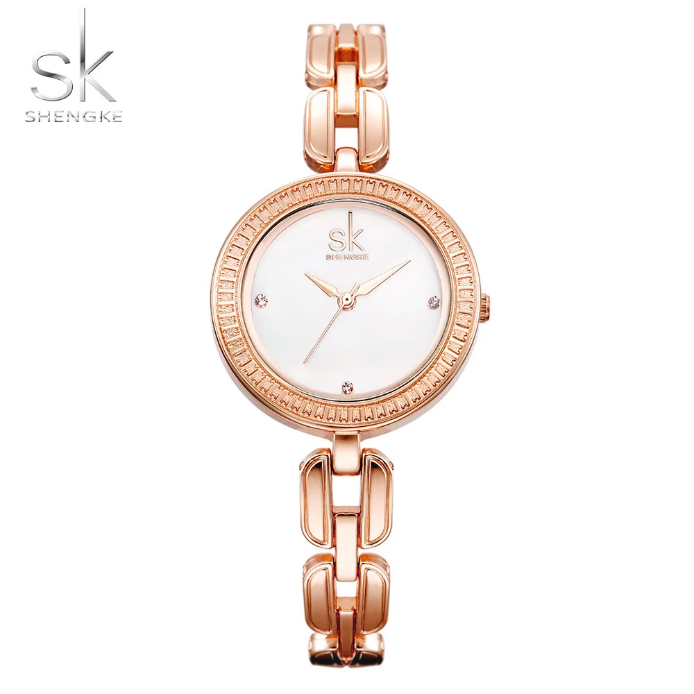 

Shengk New Fashion Relogio Feminino Brand Ladies Gold Bracelet Women Watches Japanese Quartz Luxury Rhinstone Reloj Mujer 2022