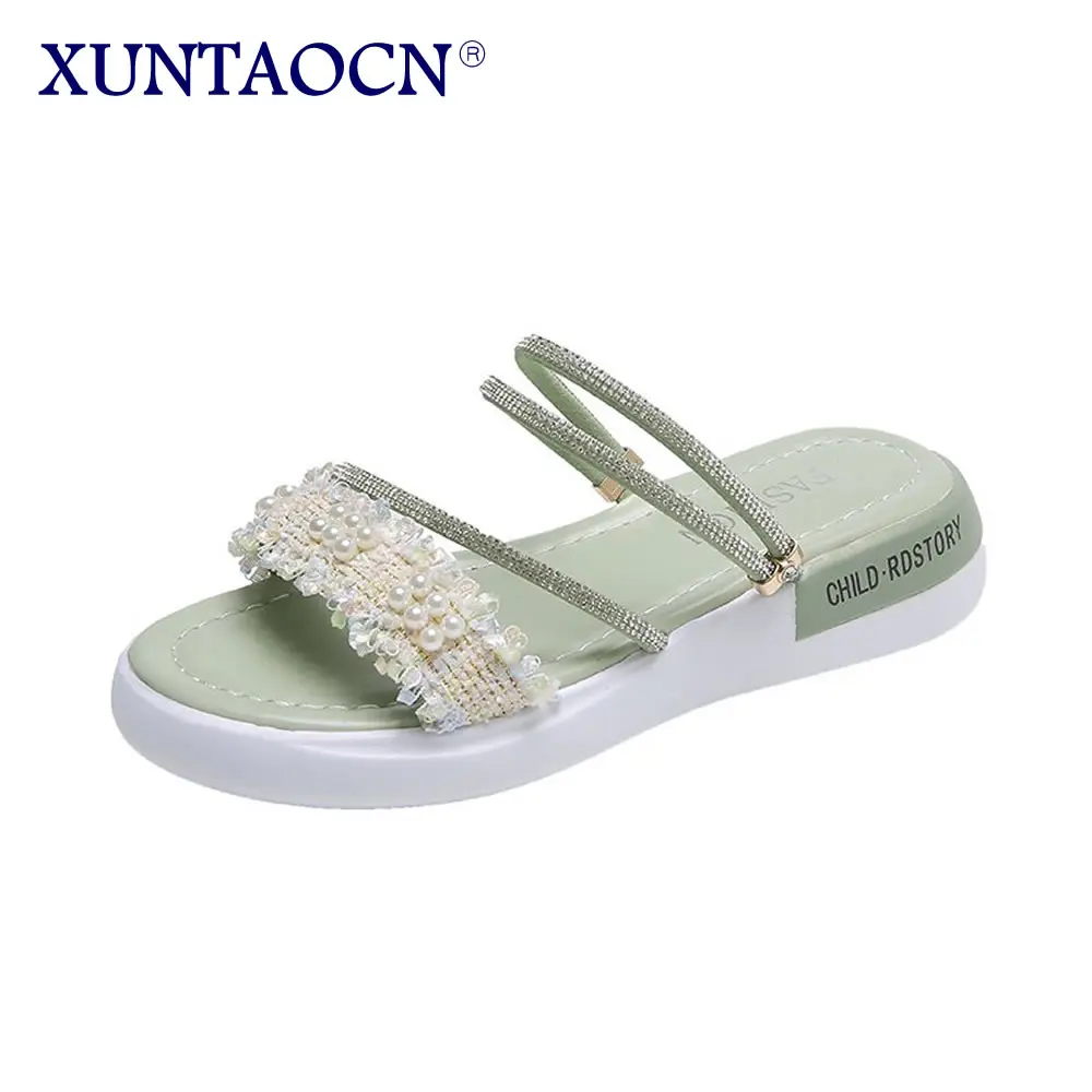 

Женские босоножки на плоской подошве, повседневные босоножки на толстом каблуке, модель лето, 2021