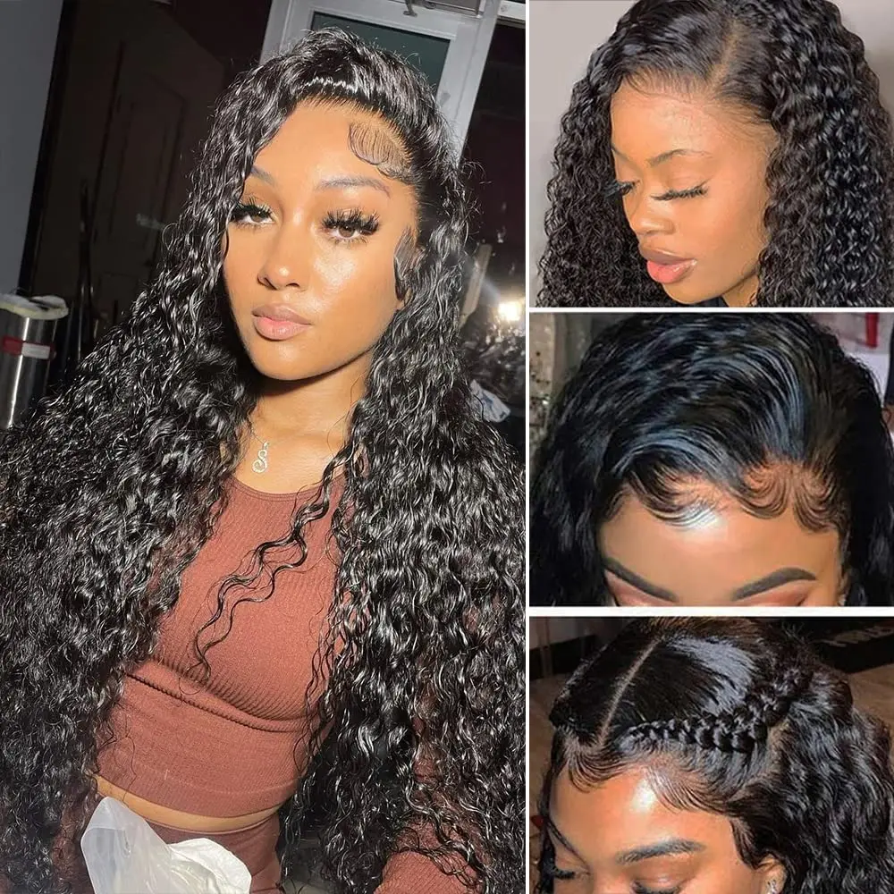 

YATUWIN 30 дюймов свободные глубокие волны фронтальные парики для женщин вьющиеся человеческие волосы бразильские 13x4 влажные и волнистые круже...