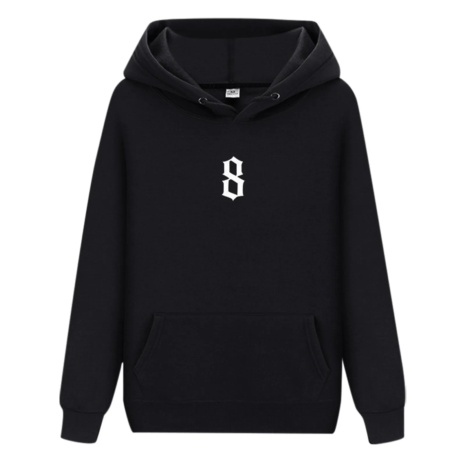 

8 Gothic Trend Pullover Letter Print Hooded Sweatshirt Youth Popular Oversize Long Sleeve Big Pocket Men And Women Warm Hoodies