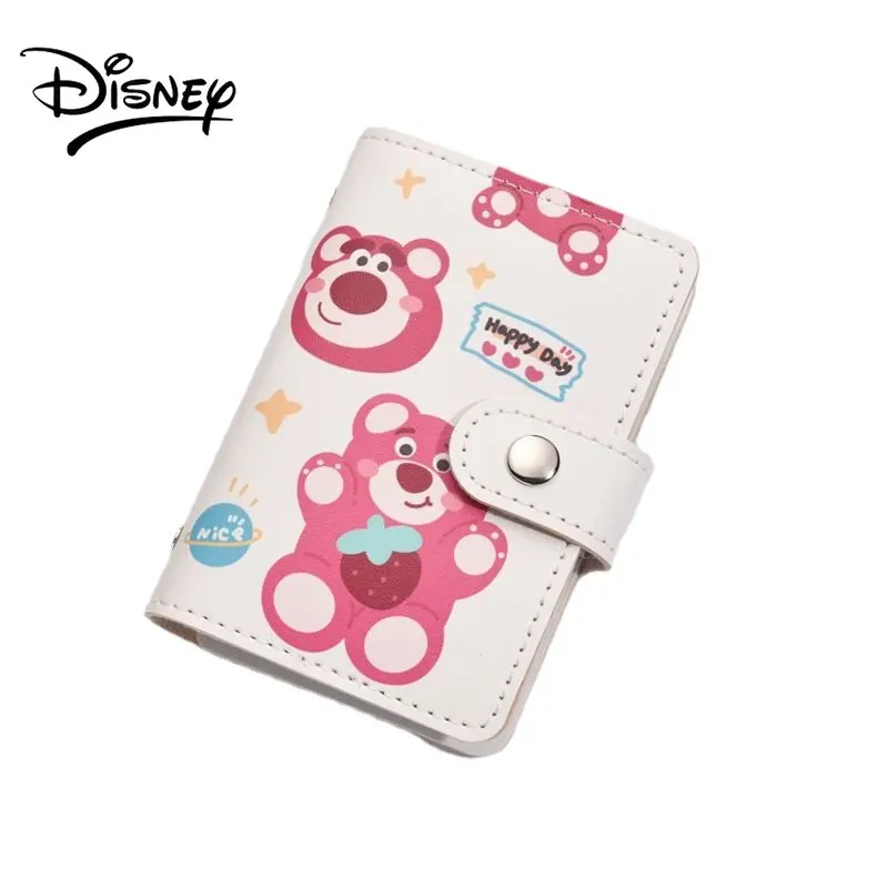 

Disney Strawberry Bear Credit Card Holder Id Card Holder Purse Minimalist Wallet for Men Women Portable 20 Slot