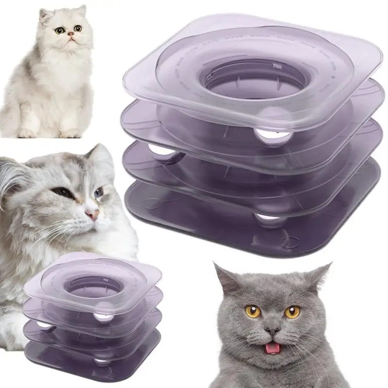 

Interactive Cat Toy Ball Interactive Turntable Cat Toys Balls With 3-level Pet Accessory For Kitten Large And Small Medium Cats