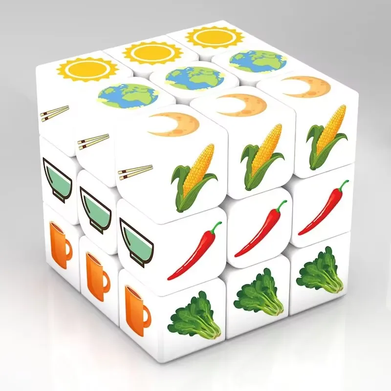 

3x3x3 Professional Magic Cube Puzzle Flag Pattern Cubo for Boy/Girl Educational Fidget Toys Party/Family Game Children's Gift