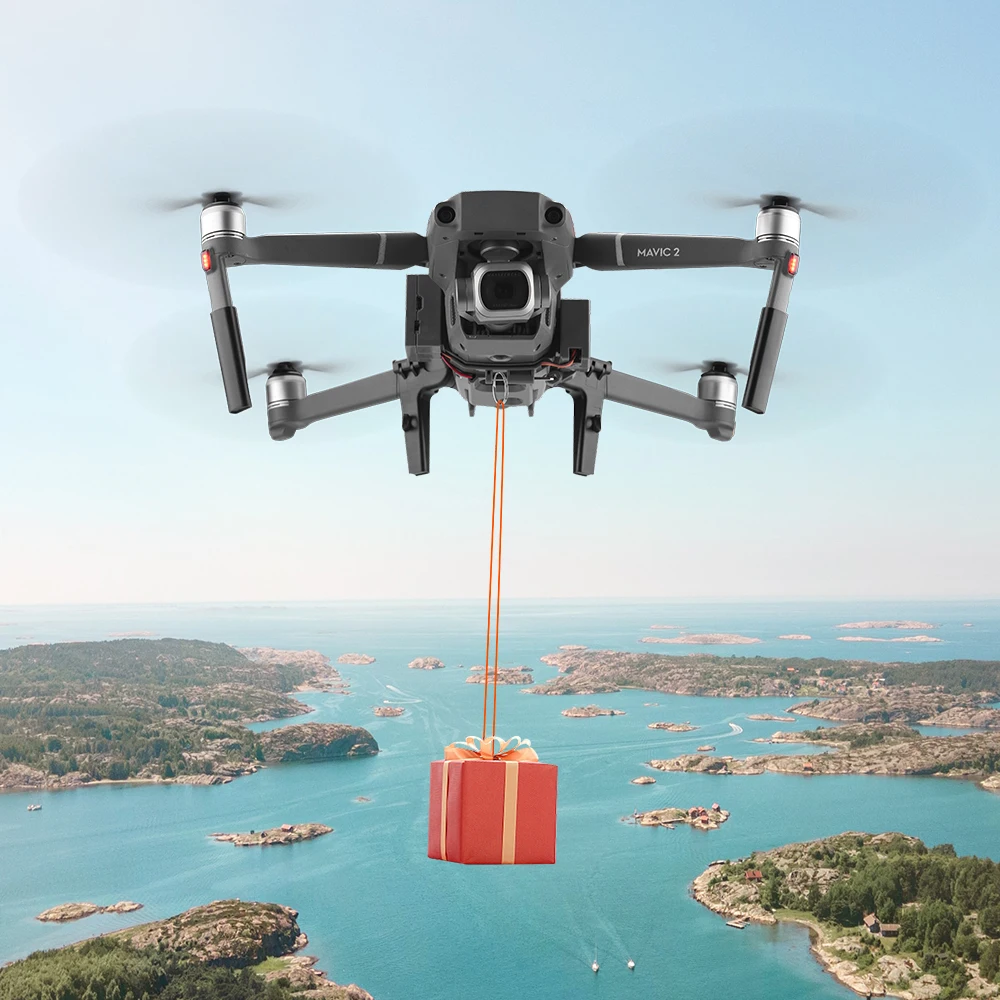 

New Thrower System For DJI Mavic 2 Pro Zoom Drone Fishing Bait Wedding Ring Gift Deliver Sky Hook Mavic 2 Thrower Accessories