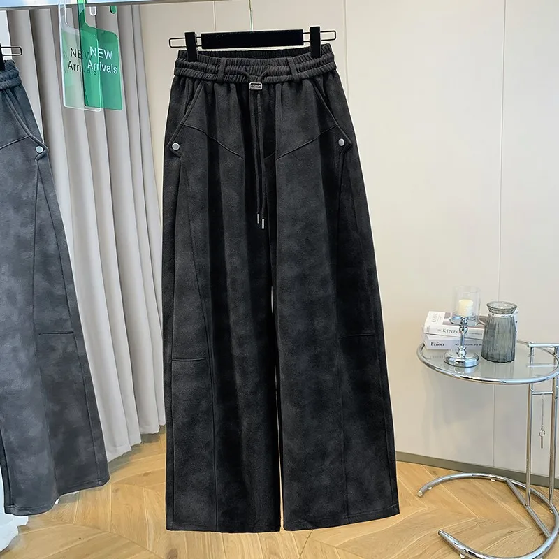 Весенне-осенние женские лоскутные брюки до щиколотки повседневные свободные