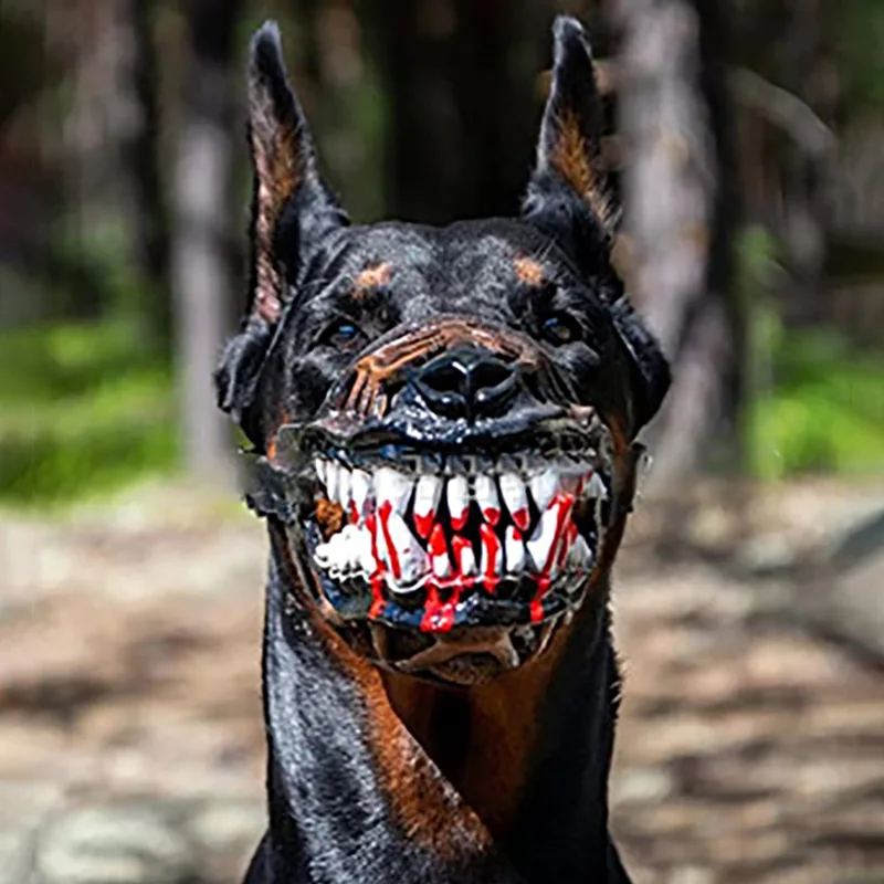 

Scary Dog Safty Muzzles Dog Funny Muzzles Fashion Latex Rubber Mouth Mask For Dog Role Play Puppy Halloween Cosplay Photo Props