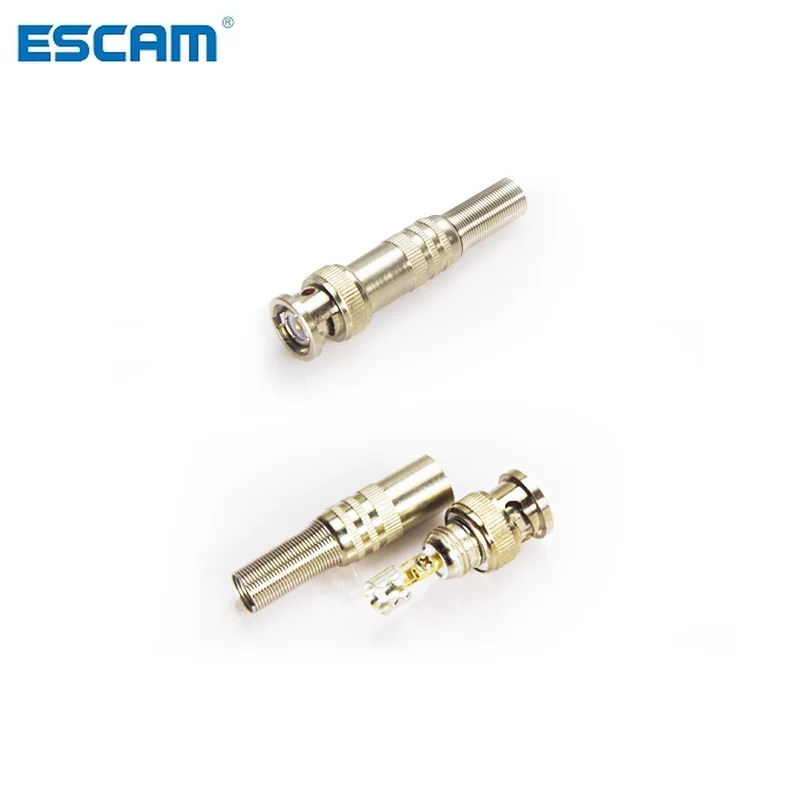 

ESCAM 10 Pcs CCTV System Solder Less Twist Spring BNC Connector Jack For Coaxial RG59 Camera Surveillance Accessories