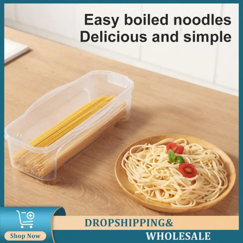 

Прозрачная Нескользящая и стабильная коробка для лапши, сливная коробка для кухонной посуды, контейнер для хранения пищевых продуктов с подогревом, контейнер для хранения бытовых продуктов 1,3 л