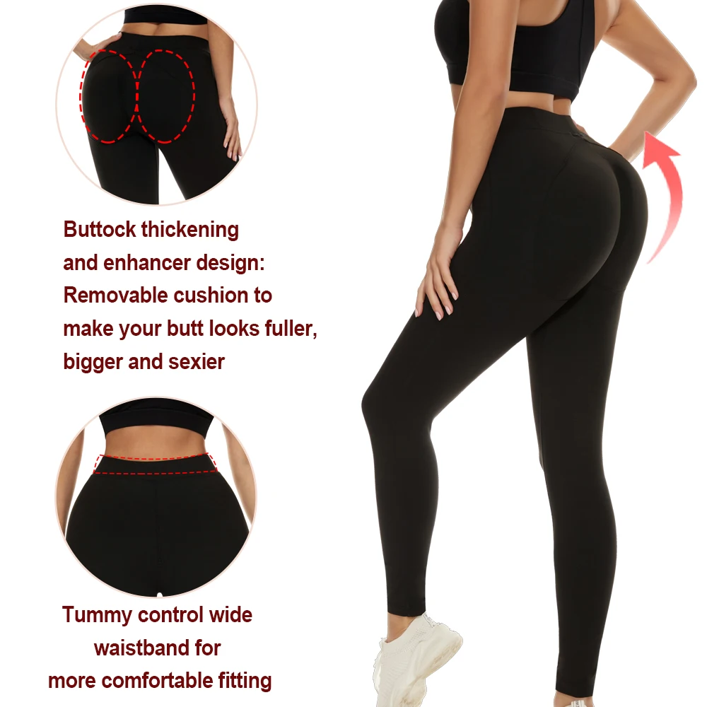 SEXYWG Shapewear Push Up Leggings Women Butt Lifter Leggings Sexy Body Shapewear Push Leggings Tummy Control Seamless Leggings