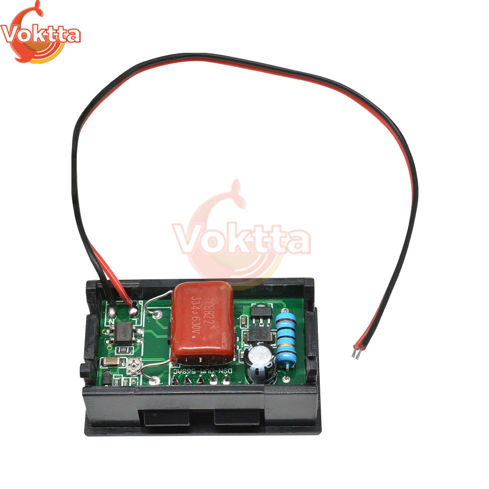 Цифровой вольтметр амперметр измеритель напряжения и силы тока 2 провода