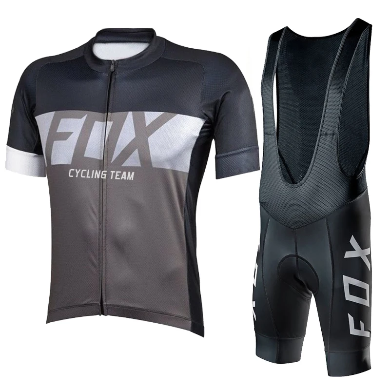 Одежда для велоспорта fox мужчин и женщин комплект из Джерси с коротким рукавом