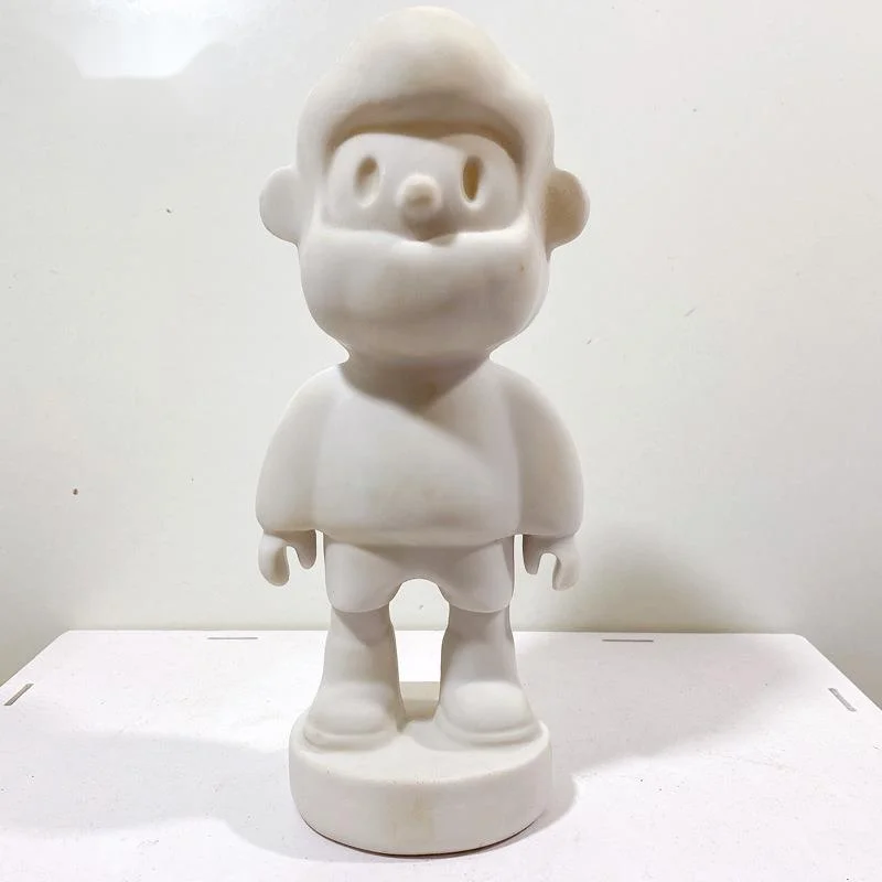 

28Cm Bobs Pacar Cetakan Putih Patung Resin Diy Cairan Lukisan Putih Bearbrick 400 Gambar Patung DIY Boneka Dekorasi Rumah Hadiah