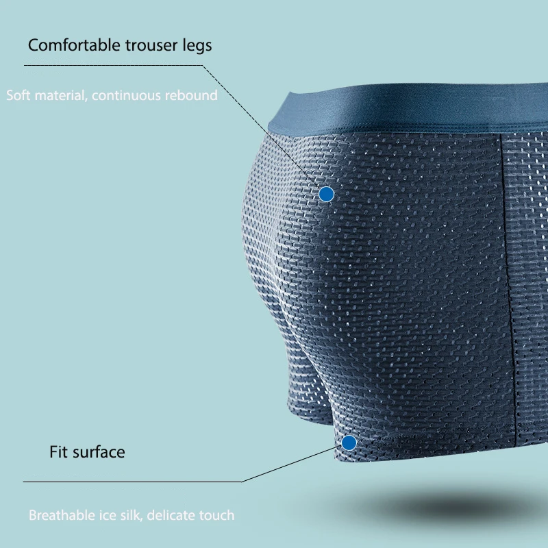 Men's Panties Men Underwear Boxershorts Men Boxer Men Ropa Interior Hombre Calzoncillos Breathable Hombre Bamboo Hole Large Size