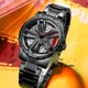 Rotation Rim Hub 2022 Sports Car Watches Men Watches Quartz Waterproof Stainless Steel Wheel Wristwatch Car Quartz Men Watches Other Image