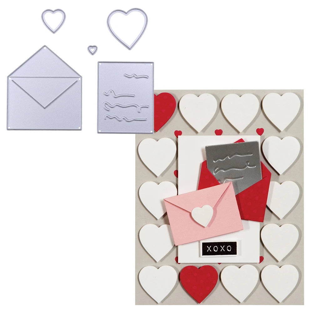

Love Heart Envelope Metal Cutting Die DIY Crafts Card Album Making Scrapbooking Embossing Die Cuts 2022