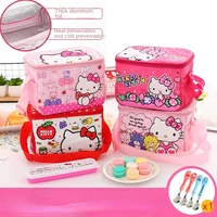 takara tomy student cartoon hello kitty lunch bag thermal insulation aluminum foil thickened portable lunch bag lunch box bag