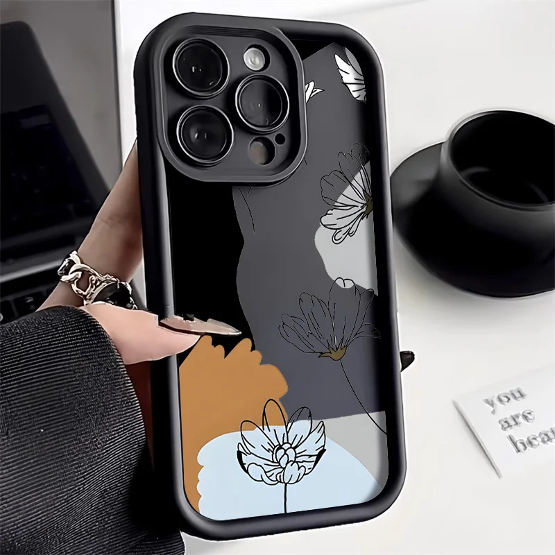 Абстрактный чехол для телефона iPhone 15 11 12 13 14 Pro Max X XR XS 7 8 Plus 6 6S SE 2020 противоударный