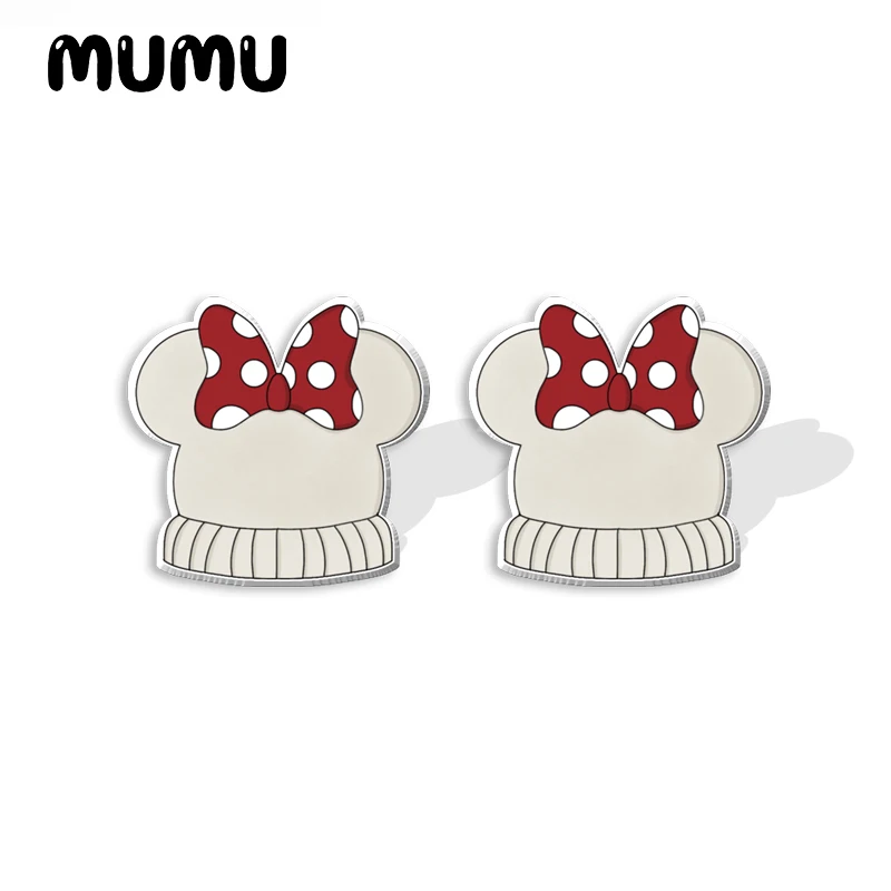 2024 новые рождественские серьги-гвоздики в виде мыши печенья снежинок