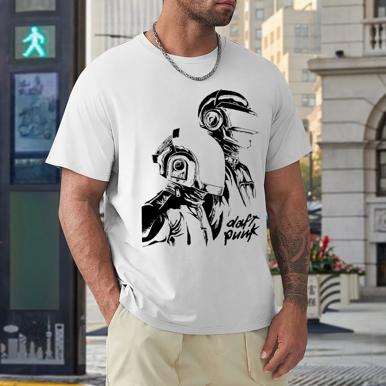 Свежая футболка Daft в стиле панк с музыкой незаменимая смешные повседневные