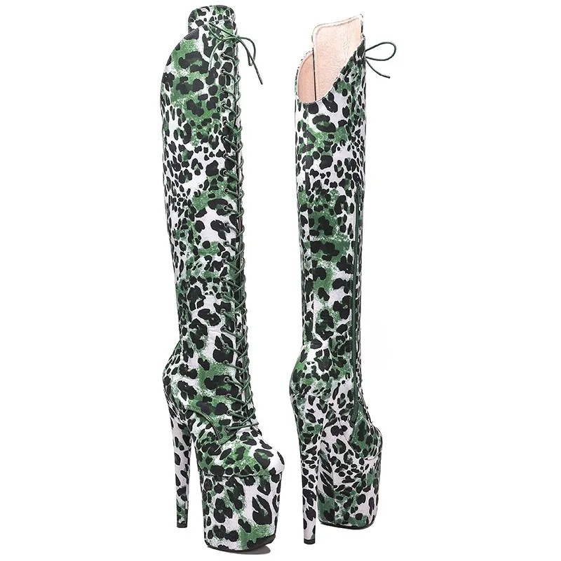 LAIJIANJINXIA/Новинка 20 см/8 дюймов женские вечерние сапоги до колена на платформе с