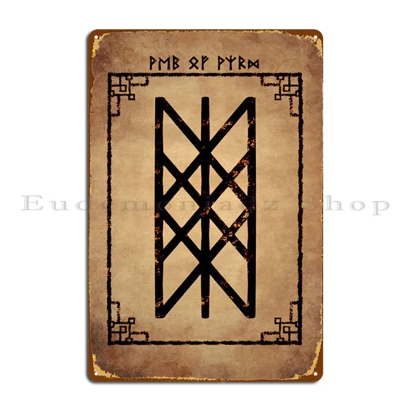 Web Of Wyrd Metal Plaque Party Club Wall Plaque Wall Cave Designing Tin Sign Poster