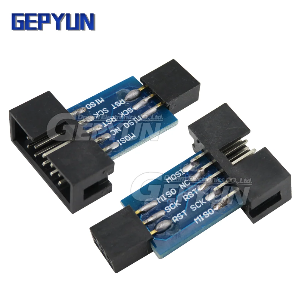 10 шт. STK500 10-контактный 6-контактный Адаптер платы AVRISP MKII USBASP STK500 GEPYUN