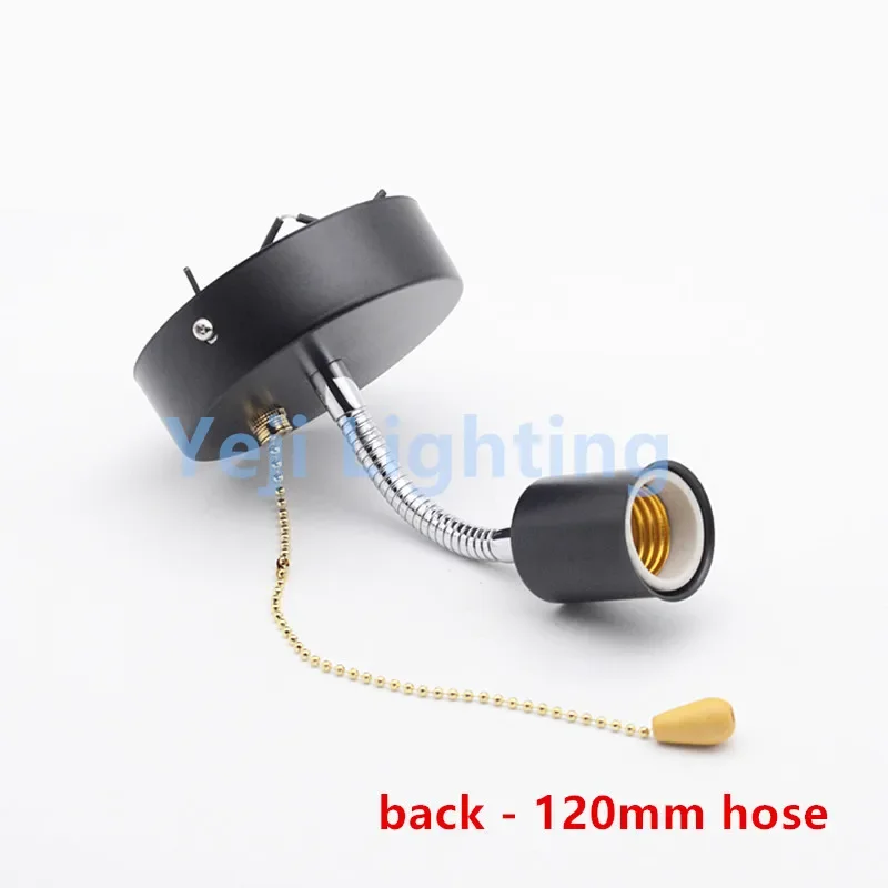 Потолочный розовый навес с вытяжным переключателем на молнии E27 керамический