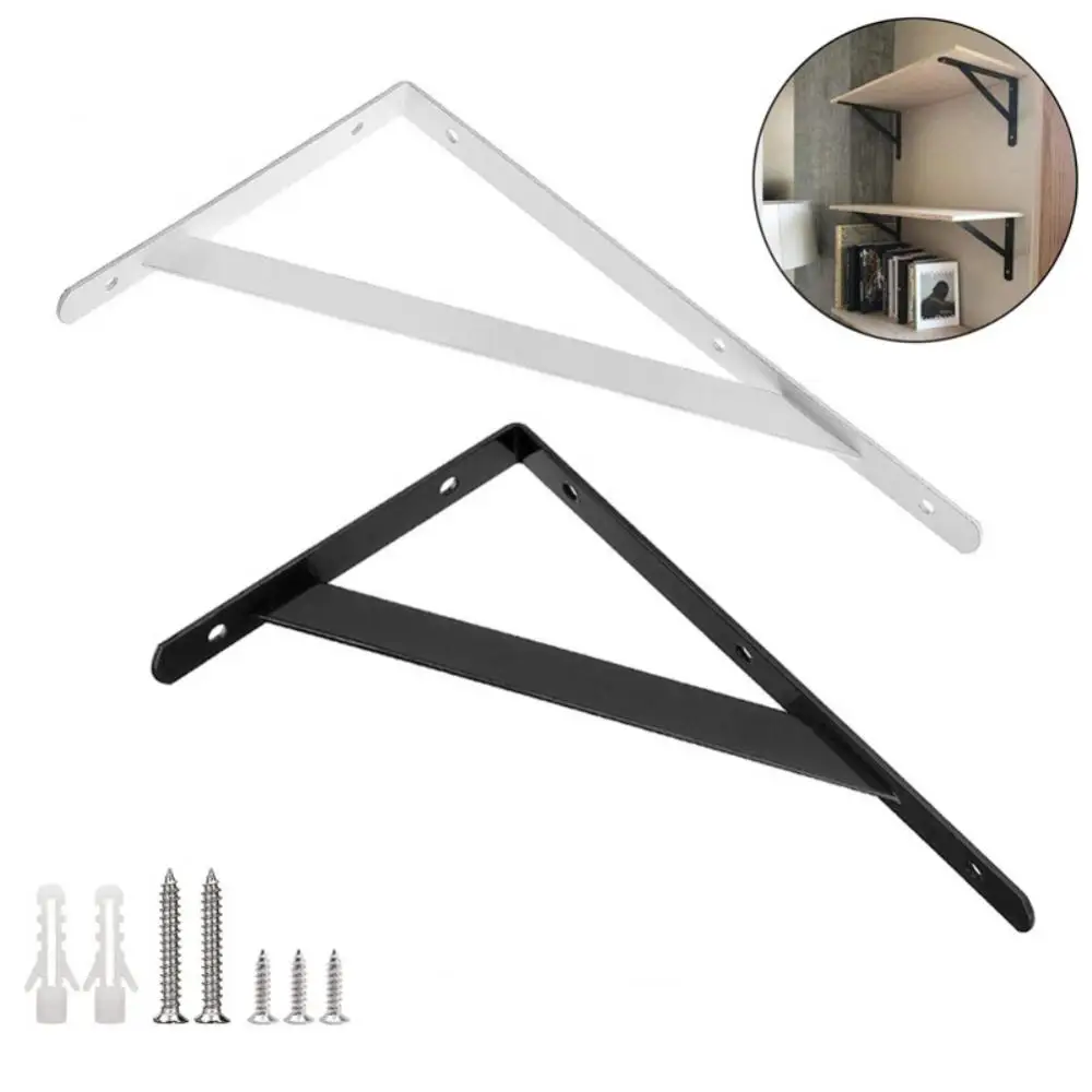 2pcs Iron Bracket Heavy Duty Shelf L-shaped Wall Mounted Metal Support Angle Rack Shelves For Home Book Plant Display - купить по