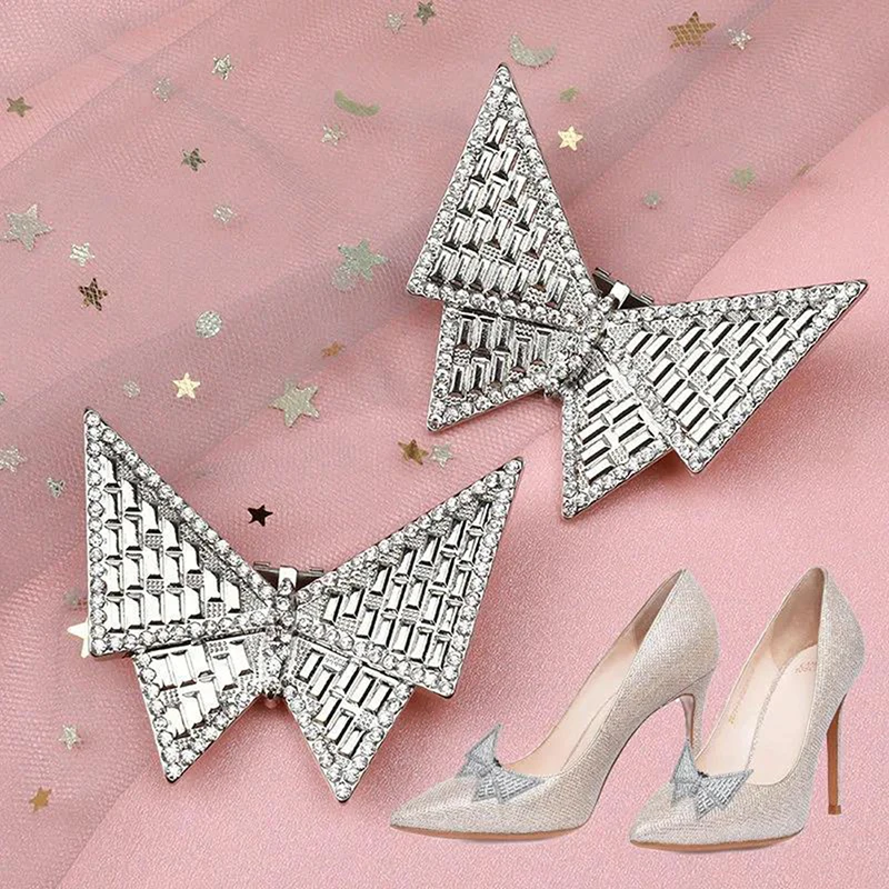

1PC Shoe Clip Rhinestone Shiny Decorative Clips Metal Shoe Buckle Shoe Accessory Wedding Shoes High Heel Women Bride Decoration