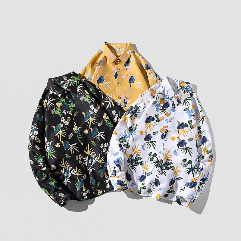 

Spring Youth Long Sleeve Casual Loose Jacket plus Size Printed ShirtTT-shirt ShirtQT5030/2207P40