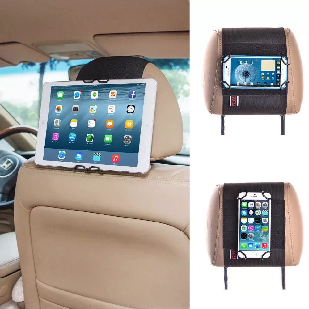 

Smartphone & Tablet Car Headrest Mount Holder - for i Phones and 4- 11 Inch