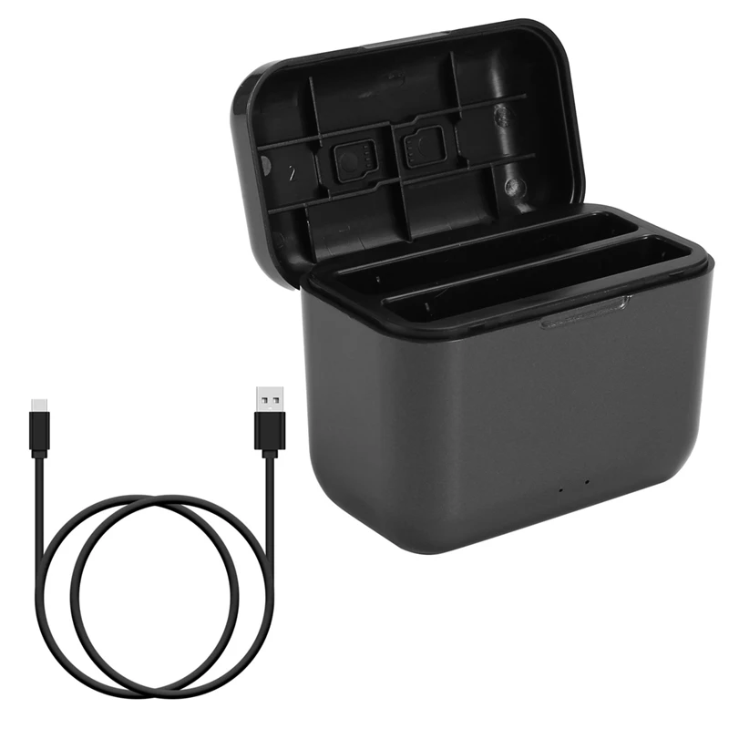 Зарядное устройство ABGZ для Insta360 X4 быстрая портативная 2-канальная станция