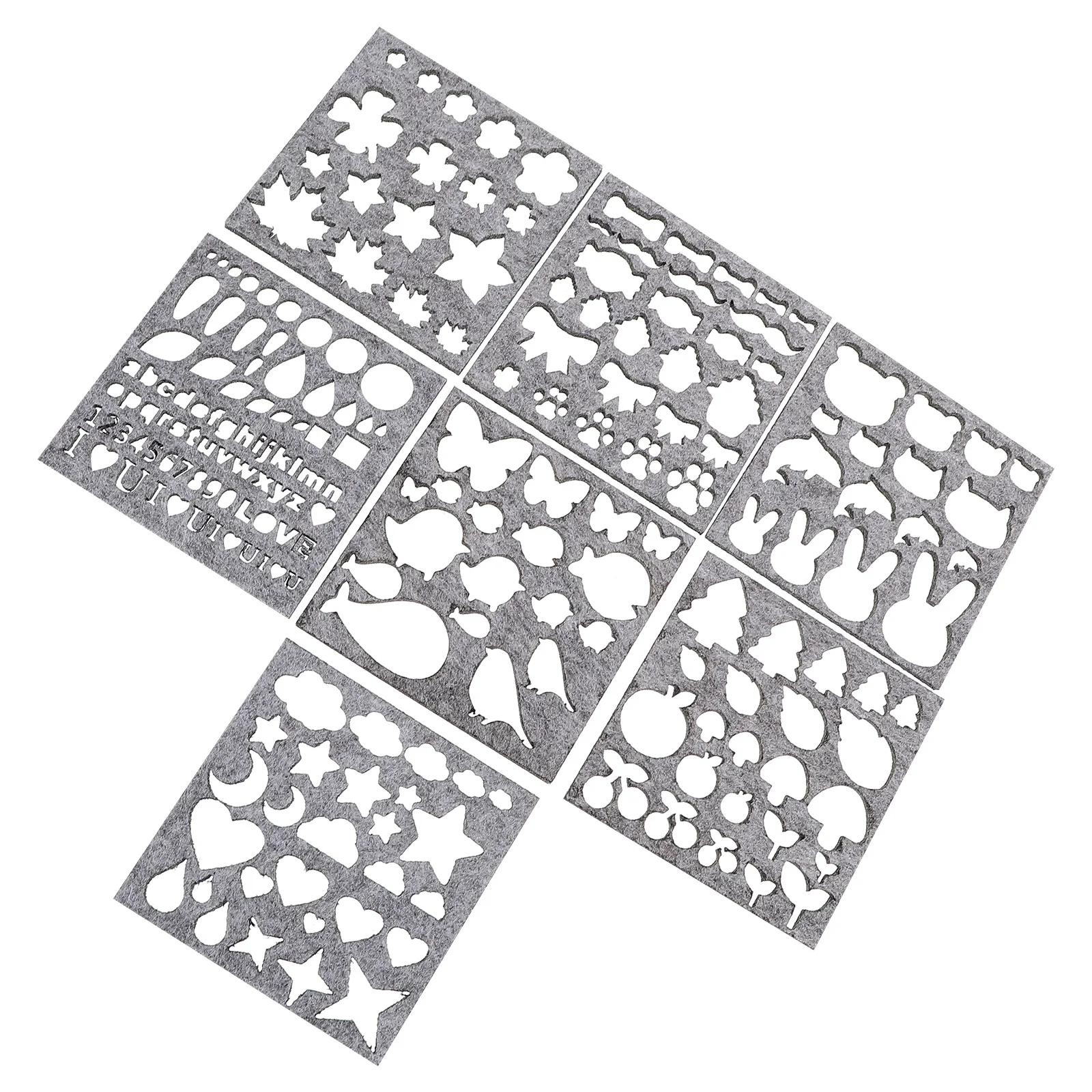 

7 Molds Woolen Shaping DIY Hand Embroidery Stencil Tools Felting Applique Molds Woolen Felting