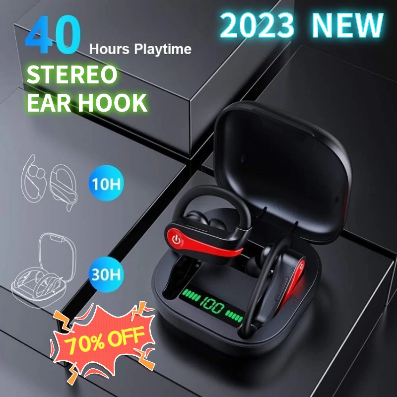 Купи 2023 NEW Bluetooth 5.1 Earphone Sports Stereo Sound Waterproof Wireless Headphone Low Latency Earbuds Noise Cancellation Headset за 1,275 рублей в магазине AliExpress
