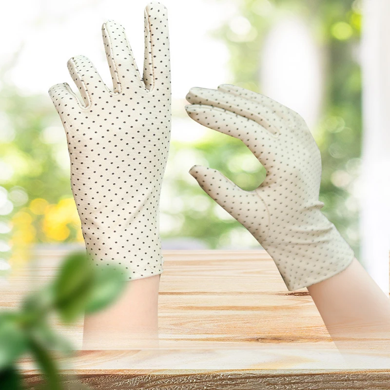 

Summer Ladies Gloves Easy Stretch Sunscreen Simple Elegant Gloves Ladies New Fashion Driving non-slip Gloves