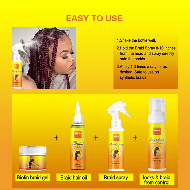 Новинка 2023 профессиональный набор для ухода за косами увлажняющий гель оплетки в