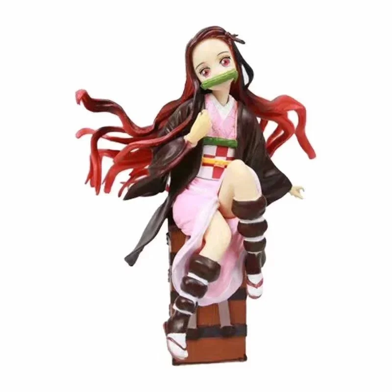

Anime Demon Slayer Kimetsu No Yaiba Figure Kamado Nezuko Action Figure Agatsuma Zenitsu Warrior PVC Model Toys
