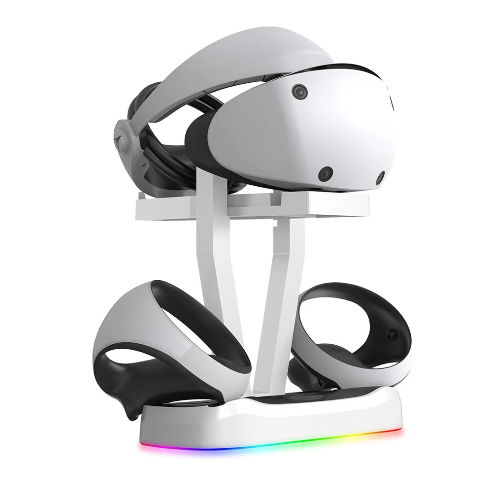 

JYS for PS VR2 Charging Dock Gamepad Charging Dock VR Glasses Storage Rack with RGB Lighting Charging Dock