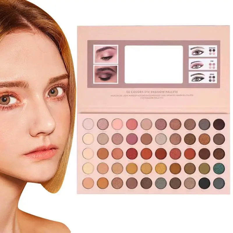 

Палитра для макияжа глаз, 50 цветов, яркие радужные цвета, яркие тени, палитра для макияжа, Смоки, профессиональные фотообои, рождественские п...